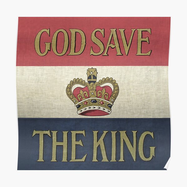 "God Save the King Artwork " Poster for Sale by FuzzyHoney Redbubble