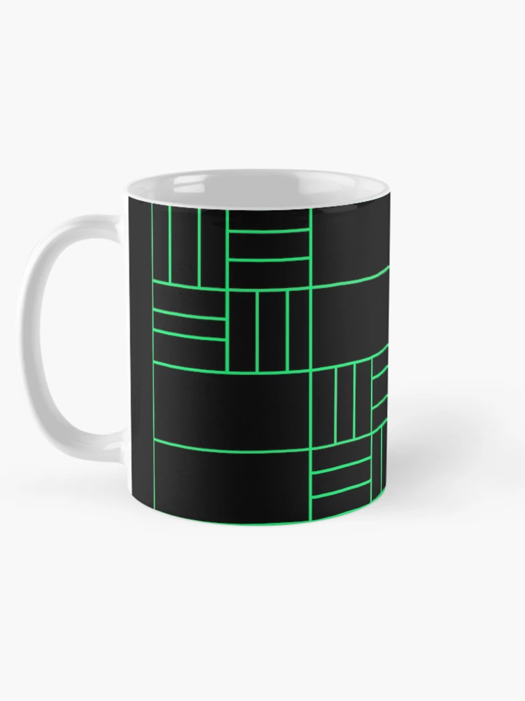 Thumbnail 5 of 6, Coffee Mug, Techno Block Pattern designed and sold by RenaInnocenti.