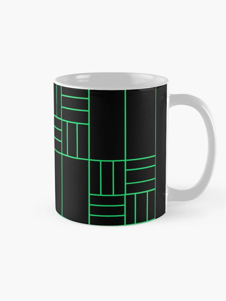 Thumbnail 3 of 6, Coffee Mug, Techno Block Pattern designed and sold by RenaInnocenti.
