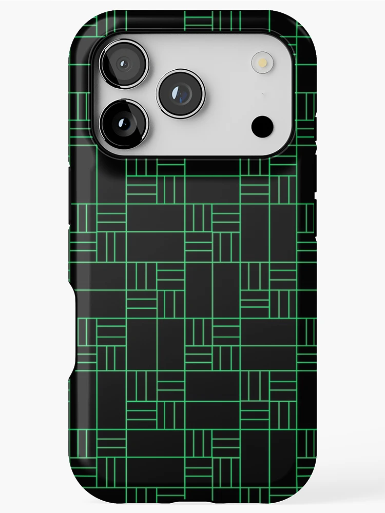 Thumbnail 1 of 4, iPhone Case, Techno Block Pattern designed and sold by RenaInnocenti.