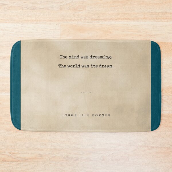Artikelvorschau, Zitat von Jorge Luis Borges 02 – Schreibmaschinenzitat auf altem Papier – minimalistischer Literaturdruck entworfen und verkauft von Studio Grafiikka.