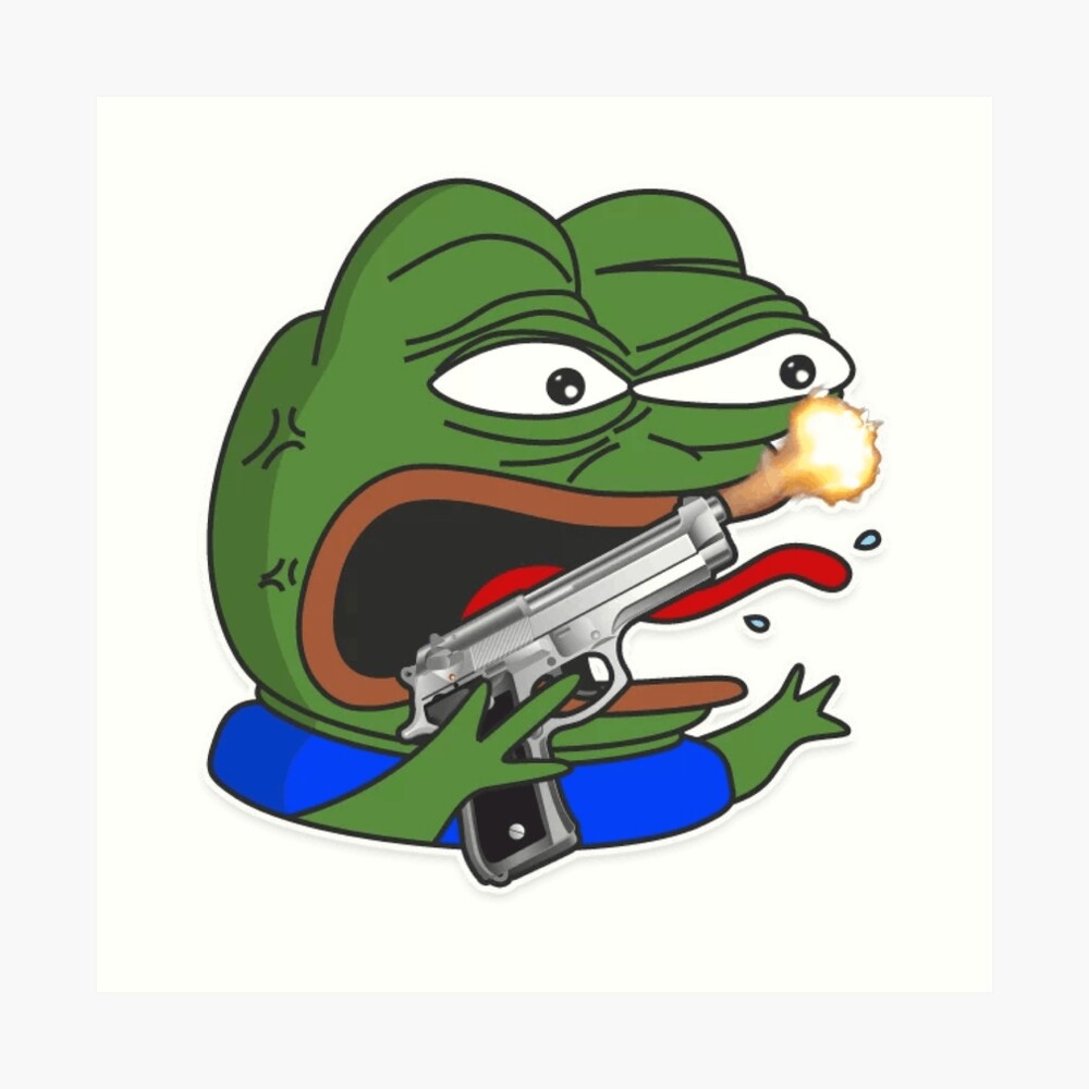 Pepega frog with gun shirt, hoodie, sweater and v-neck t-shirt