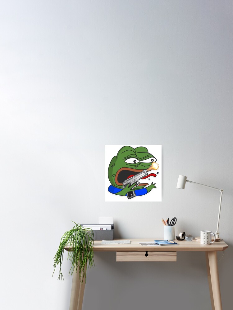 Pepega with Gun Sticker for Sale by renukabrc