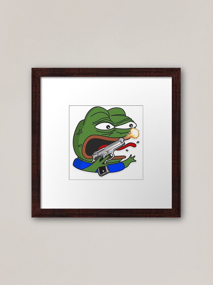 Pepega with Gun Sticker for Sale by renukabrc