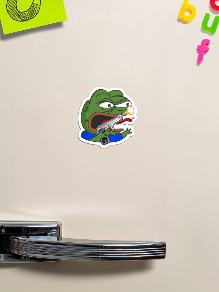 Pepega with Gun Sticker for Sale by renukabrc