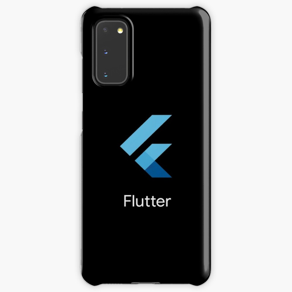 Flutter Sdk Logo With Name In White Case Skin For Samsung Galaxy By Ciberninjas Redbubble