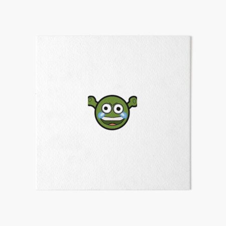 Shrek scary laugh emoji Art Board Print