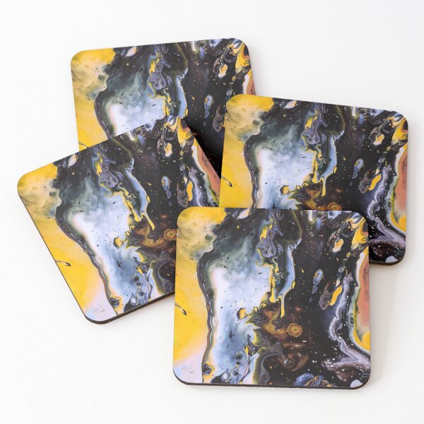 Item preview, Black & Yellow Abstract designed and sold by murakamisstudio.