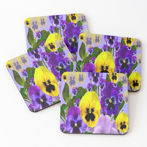 Item preview, YELLOW-PINK & PURPLE SPRING PANSY FLOWER GARDEN designed and sold by sharlesart.