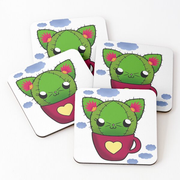 Item preview, Kitty Cat Cactus Kawaii designed and sold by KlickWitch.