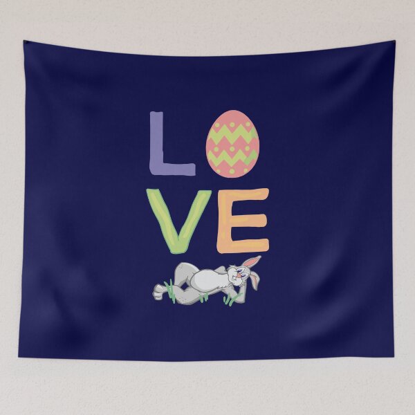 Item preview, Love Easter Bunny Rabbit Colored Egg designed and sold by WanitaDesign.