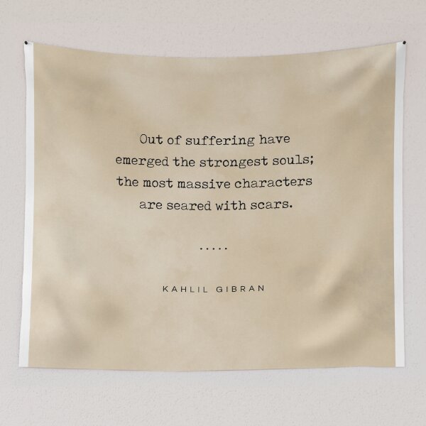 Item preview, Kahlil Gibran Quote 01 - Typewriter Quote on Old Paper - Minimalist Literary Print designed and sold by Studio Grafiikka.