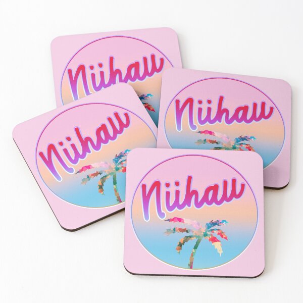 Artikelvorschau, Niihau (Hawaii) Sunny Souvenir • Kreisform mit Palme entworfen und verkauft von SassyClassyMe.