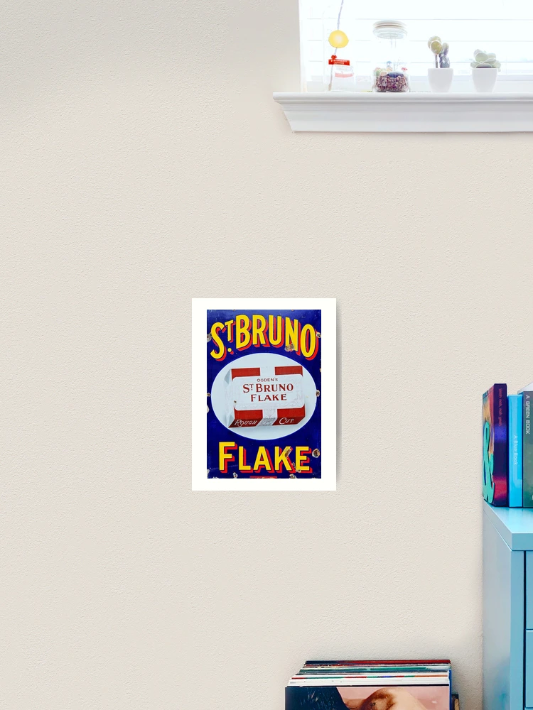 St Bruno Flake advert vintage enamel tobacco sign