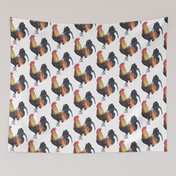 Item preview, Rooster on White - Hand drawn illustration designed and sold by Penny Royal.