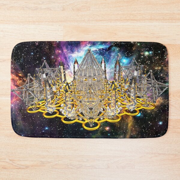 Crystal Hexagrid Matrix Stargate Bath Mat
