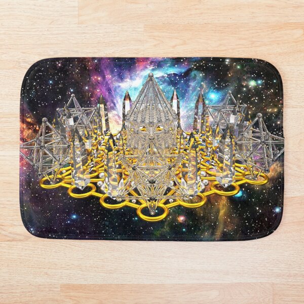Crystal Hexagrid Matrix Stargate Bath Mat