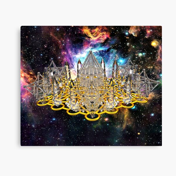Crystal Hexagrid Matrix Stargate Canvas Print