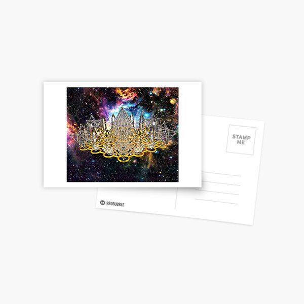 Crystal Hexagrid Matrix Stargate Postcard