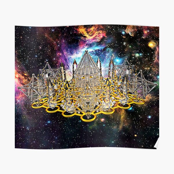 Crystal Hexagrid Matrix Stargate Poster