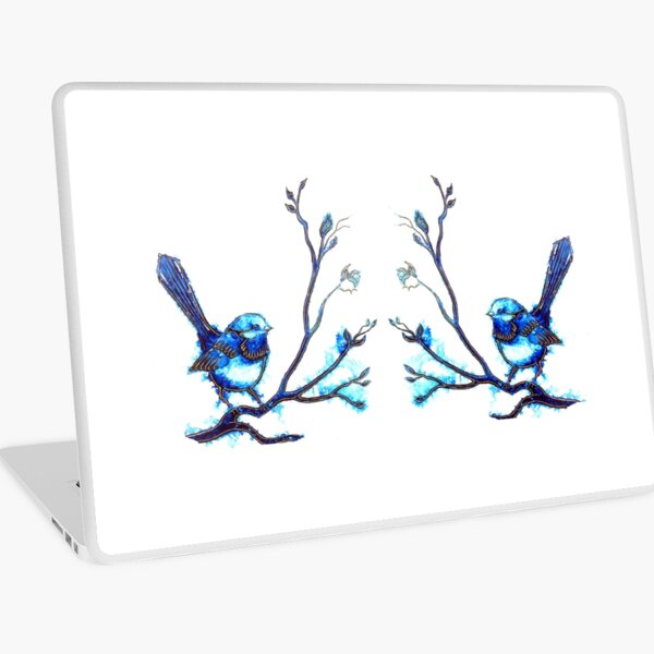 Blue Wrens Laptop Skin