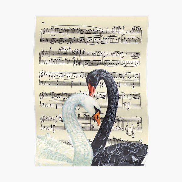 ART PRINT ORIGINAL VINTAGE MUSIC SHEET Page BIRD OLD vintage ART poster HEARTS 