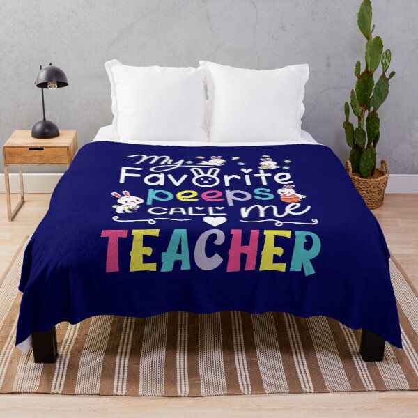 Item preview, My Favorite Peeps Call Me Teacher Bunny Rabbit Easter Day designed and sold by WanitaDesign.