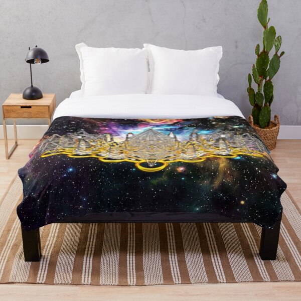Crystal Hexagrid Matrix Stargate Throw Blanket
