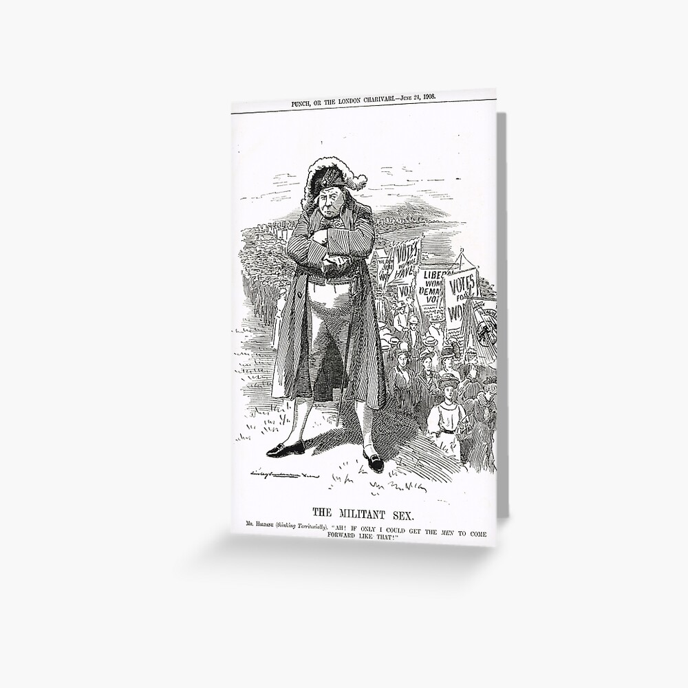 The Militant Sex Punch Suffragettes 1908 Greeting Card By