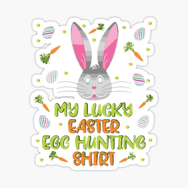 Item preview, My Lucky Easter Egg Hunting Rabbit Face Squad designed and sold by WanitaDesign.