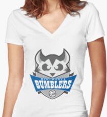 The Mid-World Bumblers Women's Fitted V-Neck T-Shirt