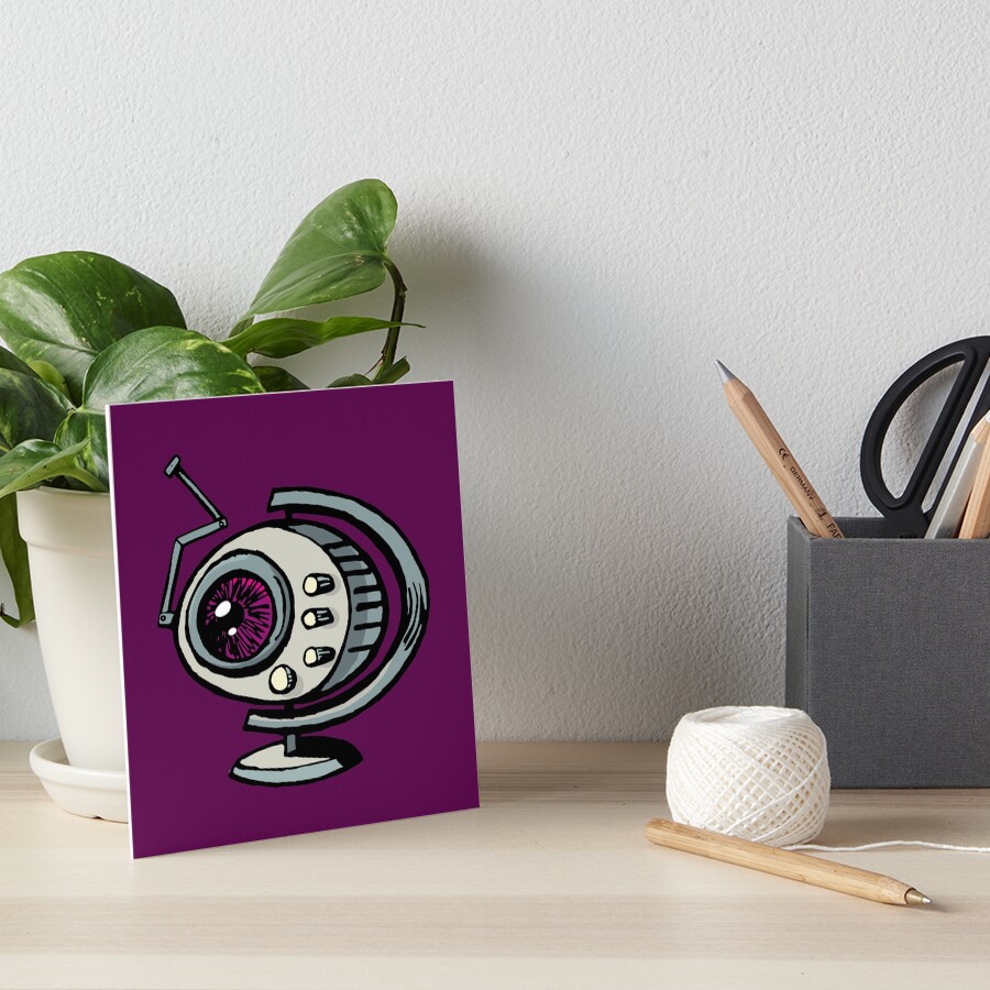 Retro radio with antenna Art Board Print