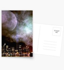 ...caught between the moon and New York City Postcards