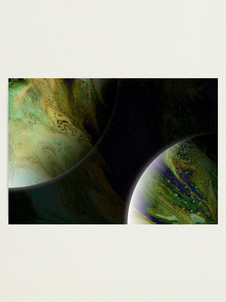 Alternate view of Approaching Conjunction: Outer Space Planet Art Photographic Print
