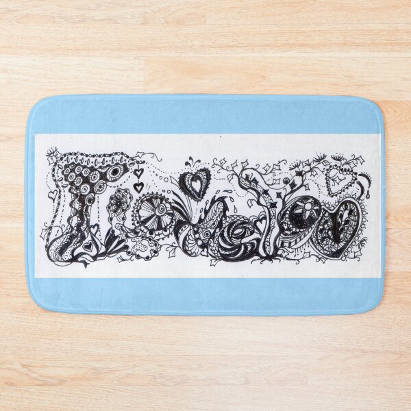 Item preview, I Love You Aussie Tangle Black & White  designed and sold by Heatherian.
