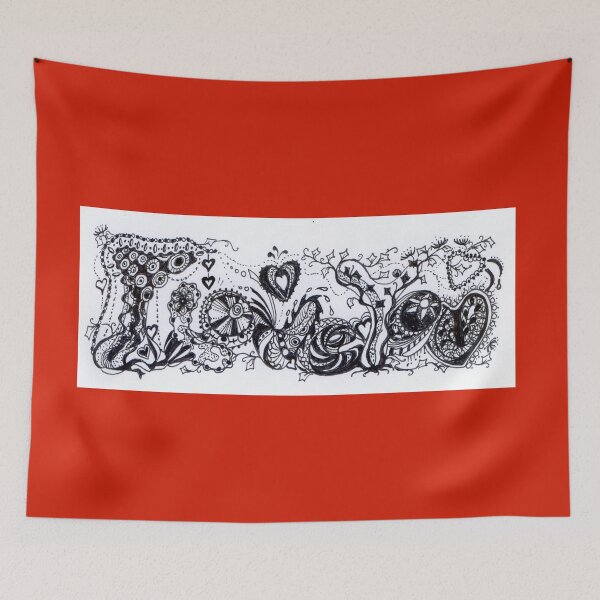 Item preview, I Love You Aussie Tangle Black & White  designed and sold by Heatherian.