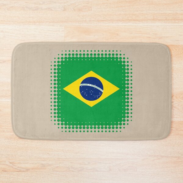 Artikelvorschau, Flag of Brazil - Retro entworfen und verkauft von pixelinga.