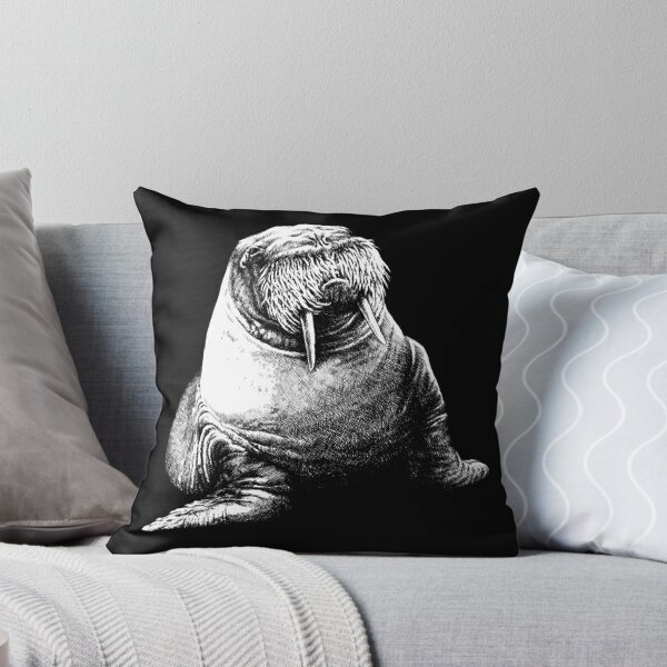 Item preview, Walrus Animal Portrait (dark background) designed and sold by MMMSdesigns.
