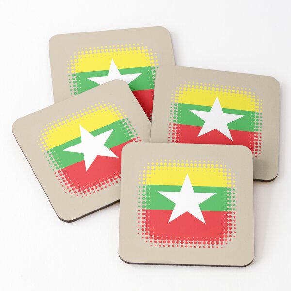 Item preview, Flag of Myanmar - Retro designed and sold by pixelinga.