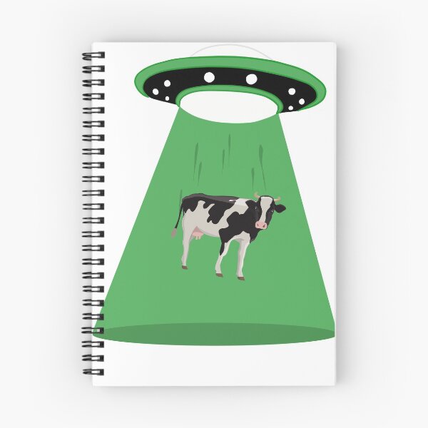 Item preview, Alien UFO spacecraft picking cow designed and sold by Miftees.