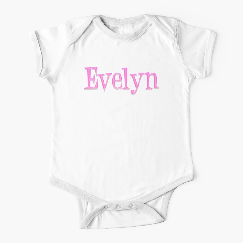 Girl Name Evelyn In Pink Panther Cartoon Style Baby One Piece By Space Bug Redbubble