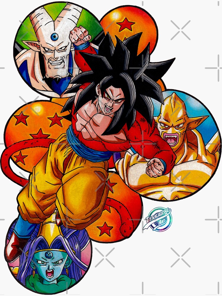 Dragon Ball Sticker Super Sayajin 4 Goku Hero Anime Decal Phone