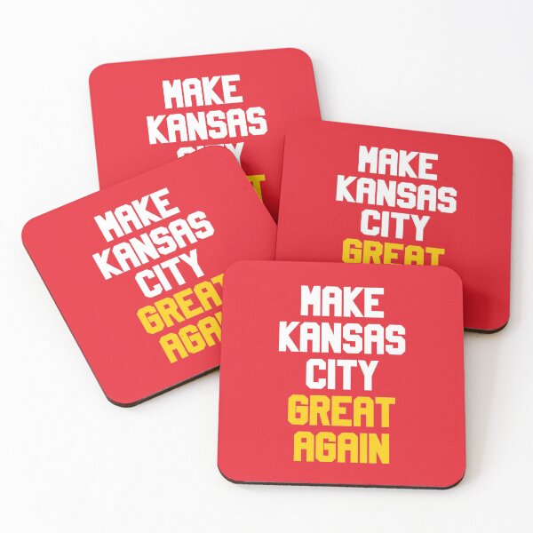 Make Kansas City Great Again Football Team Coasters (Set of 4)