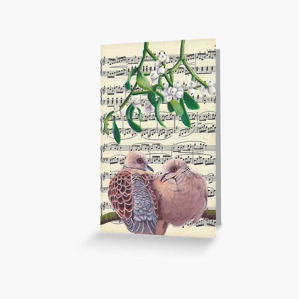 Turtle Doves Greeting Card