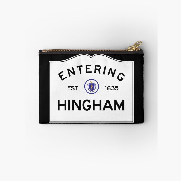 Item preview, Entering Hingham Massachusetts - Commonwealth of Massachusetts Road Sign Sticker designed and sold by NewNomads.