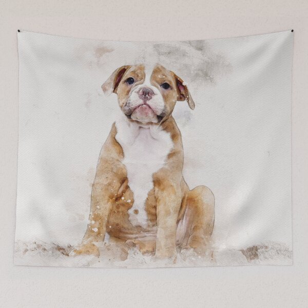 Item preview, Cute Bulldog puppy watercolour effect designed and sold by Gerald Waters.