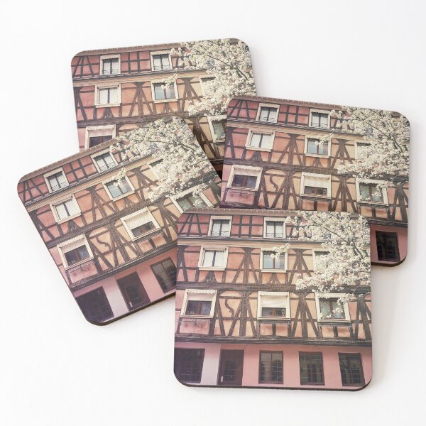 Item preview, pink fachwerk facade designed and sold by psychoshadow.