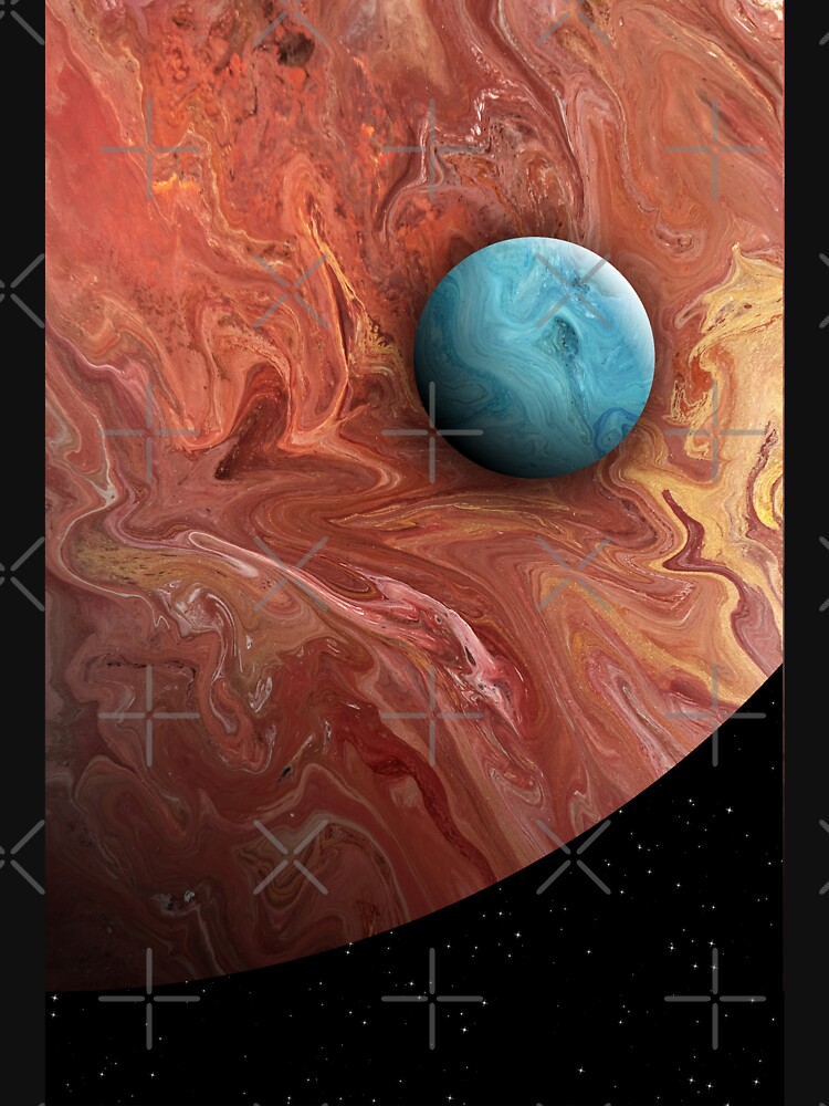 Blue Moon: planet art by kerravonsen
