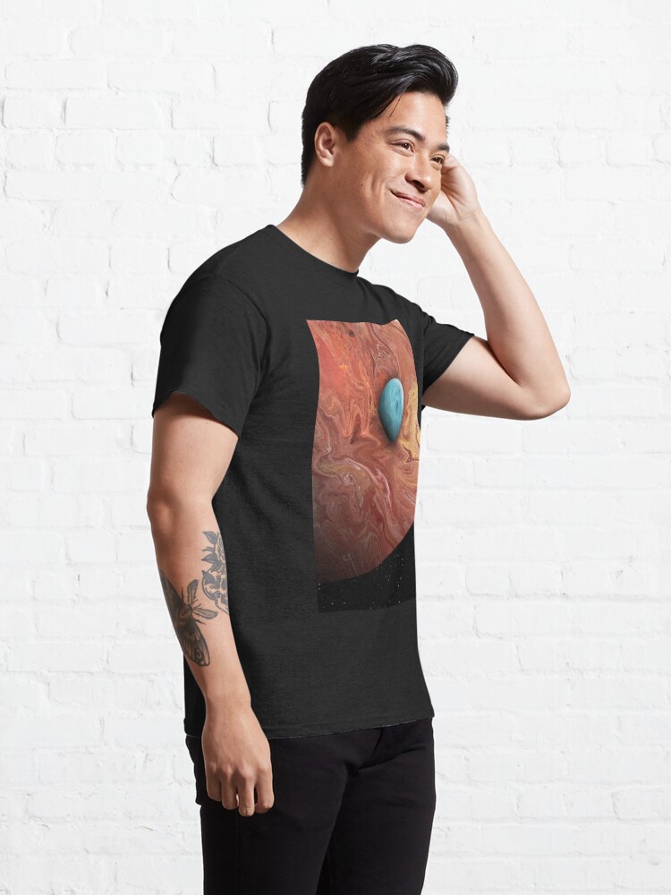 Alternate view of Blue Moon: planet art Classic T-Shirt