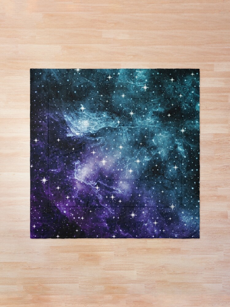 Teal Purple Galaxy Nebula Dream 1 Decor Art Comforter For Sale By